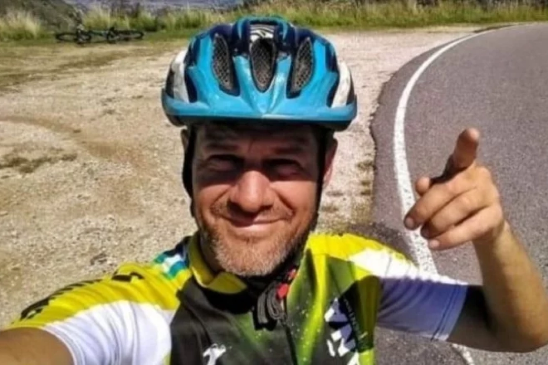 El ciclista de 44 años fue encontrado tras un arduo operativo de búsqueda en el filo serrano. Foto: gentileza Infomerlo. 